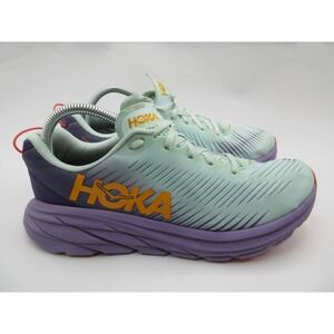 Hoka One One Rincon 3 Shoes Womens Size 9.5 Aqua Purple Road Running Sneakers